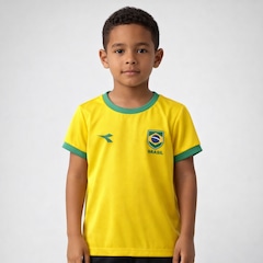 Camisa Brasil Diadora Campione - Infantil - Foto 3