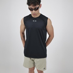 Camiseta Regata Masculina Oakley TRN Wave Tank Blackout - Foto 20
