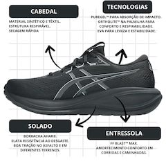 Tênis Asics Gel-Cumulus 28 - Masculino - Foto 3