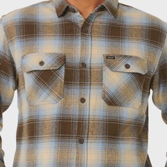 Camisa Flanela Rip Curl Count Brown Blue - Masculina - Foto 4