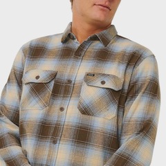 Camisa Flanela Rip Curl Count Brown Blue - Masculina - Foto 5