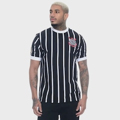 Camisa do Corinthians Democracia Retrô Braziline - Masculina - Foto 3