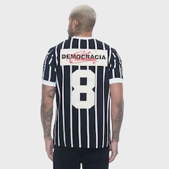 Camisa do Corinthians Democracia Retrô Braziline - Masculina - Foto 4
