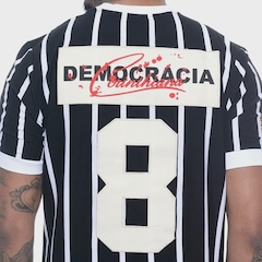 Camisa do Corinthians Democracia Retrô Braziline - Masculina - Foto 5