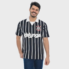 Camisa do Corinthians Kalunga Retrô Coimbra - Masculina - Foto 1