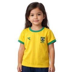 Camisa do Brasil Diadora Campione - Infantil - Foto 2