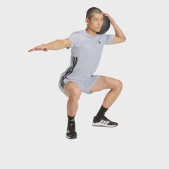 Camiseta adidas Workout Base 3S - Masculina - Foto 2