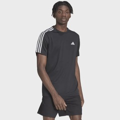 Camiseta adidas Essential Treino 3 Listras - Masculino - Foto 2