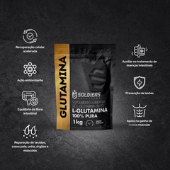 L-Glutamina 1Kg 100% Pura Suplemento Nutricional - Soldiers Nutrition - Foto 3