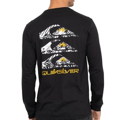 Camiseta Quiksilver Manga Longa Three Logo WT26 - Masculina - Foto 2