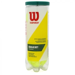 Tubo de Bola de Tênis com 3 unidades Wilson Championship Regular Duty Saibro - Foto 2