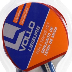 Kit Tênis de Mesa Leisure VT710 com 02 Raquetes e 03 Bolinhas - Vollo - Foto 2