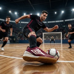 Kit Chuteira de Futsal Adulta Adamant Top Speed Club e Meião - Umbro - Foto 2