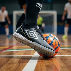 Kit Chuteira de Futsal Adulta Adamant Top Speed Club e Meião - Umbro - Foto 7