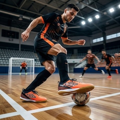 Kit Chuteira de Futsal Adulta Adamant Top Speed Club e Meião - Umbro - Foto 2