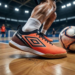 Kit Chuteira de Futsal Adulta Adamant Top Speed Club e Meião - Umbro - Foto 7