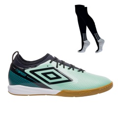 Kit Chuteira de Futsal Adulta Adamant Top Speed Club e Meião - Umbro - Foto 1