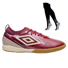 Kit Chuteira de Futsal Adulto Adamant Top Speed League E Meião - Umbro - Foto 1