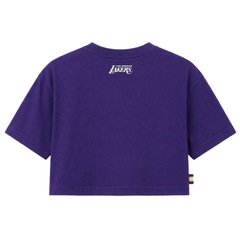 Camiseta Cropped Los Angeles Lakers NBA- Feminino - Foto 2