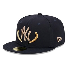 Boné Adulto New Era New York Yankees Gold Leaf Aba Reta - Foto 2
