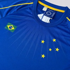 Camisa do Cruzeiro Raglan Brasil Estrelas Braziline - Masculina - Foto 4