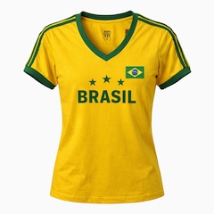 Camisa do Brasil Símbolo Algodão Retrô Mania - Masculina - Foto 1