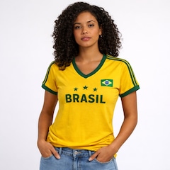 Camisa do Brasil Símbolo Algodão Retrô Mania - Masculina - Foto 2