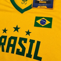 Camisa do Brasil Símbolo Algodão Retrô Mania - Masculina - Foto 3