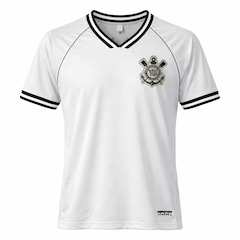 Camiseta do Corinthians Raglan Símbolo Bordado Coimbra - Masculina - Foto 1