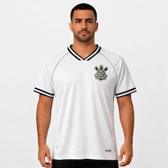 Camiseta do Corinthians Raglan Símbolo Bordado Coimbra - Masculina - Foto 2