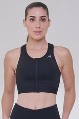 Top Fitness Authen Grit Bossa Ajustável com Zíper - Feminino - Foto 1