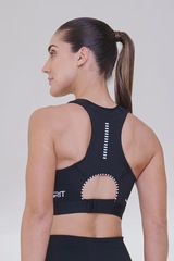 Top Fitness Authen Grit Bossa Ajustável com Zíper - Feminino - Foto 3