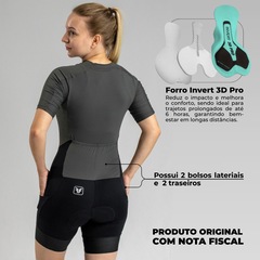Macaquinho Ciclismo Free Force Classic Invert 3DPro - Feminino - Foto 2