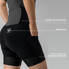 Macaquinho Ciclismo Free Force Classic Invert 3DPro - Feminino - Foto 3