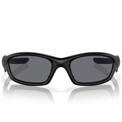 Óculos de Sol Unissex Oakley Straight Jacket Matte Black Grey - Foto 3