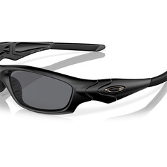 Óculos de Sol Unissex Oakley Straight Jacket Matte Black Grey - Foto 5