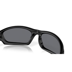 Óculos de Sol Unissex Oakley Straight Jacket Matte Black Grey - Foto 6