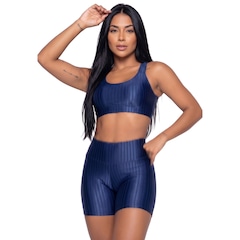 Conjunto Fitness Top e Short New Zig 3D Vekyo - Feminino - Foto 1