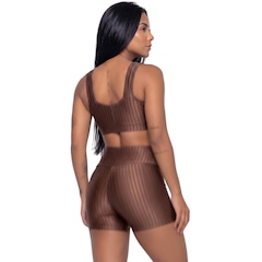 Conjunto Fitness Top e Short New Zig 3D Vekyo - Feminino - Foto 3