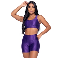 Conjunto Fitness Top e Short New Zig 3D Vekyo - Feminino - Foto 1
