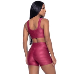 Conjunto Fitness Top e Short New Zig 3D Vekyo - Feminino - Foto 3