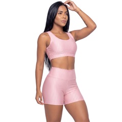 Conjunto Fitness Top e Short New Zig 3D Vekyo - Feminino - Foto 2