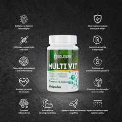 Multivitamínico 60 Caps 5 Minerais 12 Vitaminas - Soldiers Nutrition - Foto 3