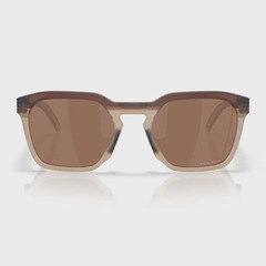 Óculos de Sol Unissex Oakley HSTN SQ Matte Rootbeer Prizm Tungsten - Foto 3