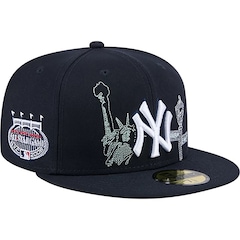 Boné Adulto New Era  New York Yankees State Stitch Aba Reta - Foto 1
