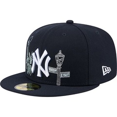 Boné Adulto New Era  New York Yankees State Stitch Aba Reta - Foto 3