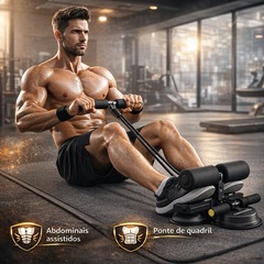 Suporte Gold Sports Para Exercícios Abdominal Com Elástico e Com Super Ventosas - Foto 3