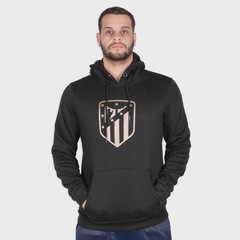 Blusão de Moletom Balboa Atlético Madrid Fleece Canguru - Masculina - Foto 1