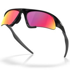 Óculos de Sol Unissex Oakley Suture Jacket Matte Black Prizm Road - Foto 4