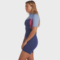Short John Roxy Prologue Feminino 2/2mm Back Zip - Foto 3